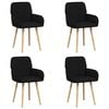 vidaXL Cadeiras de Jantar 4 unid. Tecido Preto 56,5 x 50 x 87,5 cm