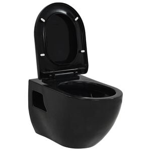 143023 vidaXL Sanita vidaXL de cer&acirc;mica preta