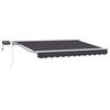 vidaXL Estrutura de Toldo Manual com LEDs Branco e Antracite 3 x 2 m