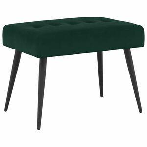 vidaXL Banco com bot&otilde;es estofados Verde-Escuro 60 x 40 x 45 cm Veludo