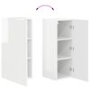 vidaXL Conjunto de Gabinete de Parede para TV 4 pcs Branco Brilhante