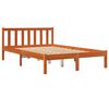 vidaXL Cama sem colch&atilde;o 135x190 cm madeira pinho maci&ccedil;a castanho-mel