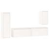 vidaXL M&oacute;veis de TV 4 pcs madeira de pinho maci&ccedil;a branco