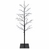 vidaXL &Aacute;rvore de Natal b&eacute;tula Preto 120 cm A&ccedil;o 279 LED