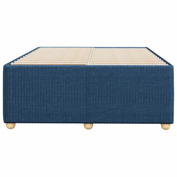 vidaXL Estrutura de cama sem colchão 120x190 cm tecido azul