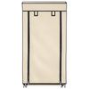 vidaXL Sapateira com cobertura 58x28x106 cm tecido cor creme