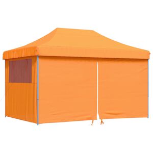 vidaXL Tenda para festas pop-up dobr&aacute;vel c/ 4 paredes laterais laranja