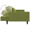 vidaXL Sof&aacute;-cama 2 lug. c/ 2 almofadas/apoio de p&eacute;s veludo verde-claro