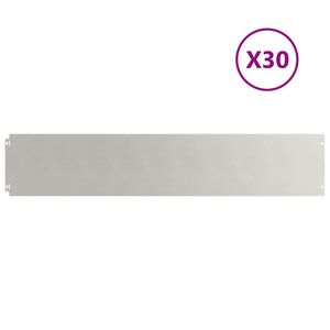vidaXL Orlas de relva 30 pcs 20x103 cm a&ccedil;o inoxid&aacute;vel