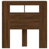 vidaXL Cabeceira c/ LEDs 100x18,5x103,5 cm carvalho castanho
