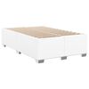 vidaXL Cama com molas/colch&atilde;o 120x200 cm couro artificial branco