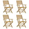 vidaXL Cadeiras jardim dobr&aacute;veis 4 pcs 54,5x61,5x86,5 cm ac&aacute;cia maci&ccedil;a
