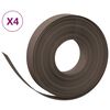 vidaXL Bordas de jardim 4 pcs 10 m 10 cm polietileno castanho