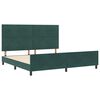 vidaXL Cama Box com cabeceira Verde Escuro 200 x 200 cm Veludo