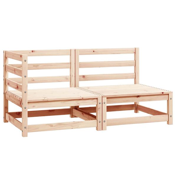 vidaXL 2 pcs conjunto lounge de jardim pinho maciço