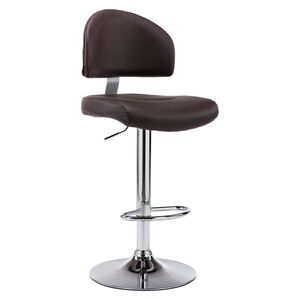 vidaXL Banco de bar couro artificial castanho