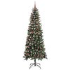 vidaXL &Aacute;rvore de Natal Artificial Verde 210 cm PVC, Pl&aacute;stico e A&ccedil;o