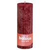 Bolsius Velas rústicas cilíndricas Shine 4pcs 190x68mm vermelho veludo
