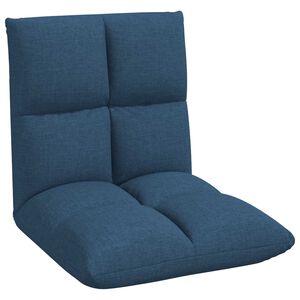 vidaXL Cadeira de ch&atilde;o ajust&aacute;vel Azul Tecido