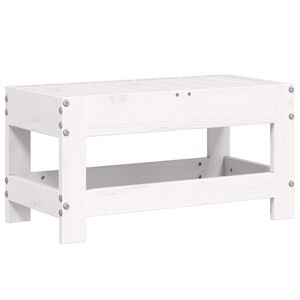 vidaXL Apoio de p&eacute;s para jardim 62x30x32 cm pinho maci&ccedil;o branco