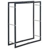 vidaXL Suporte para lenha 80x25x100 cm a&ccedil;o preto