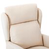 vidaXL Cadeira de massagem Creme 67.5 x 93.5 x 101.5 cm tecido