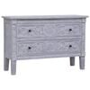 vidaXL Aparador com 2 gavetas 90x30x60 cm madeira de mogno maci&ccedil;a