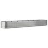 vidaXL Canteiro elevado jardim 584x140x68 a&ccedil;o revestido a p&oacute; prateado