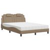 vidaXL Cama Viana com colch&atilde;o 120x200 cm couro artificial cappuccino