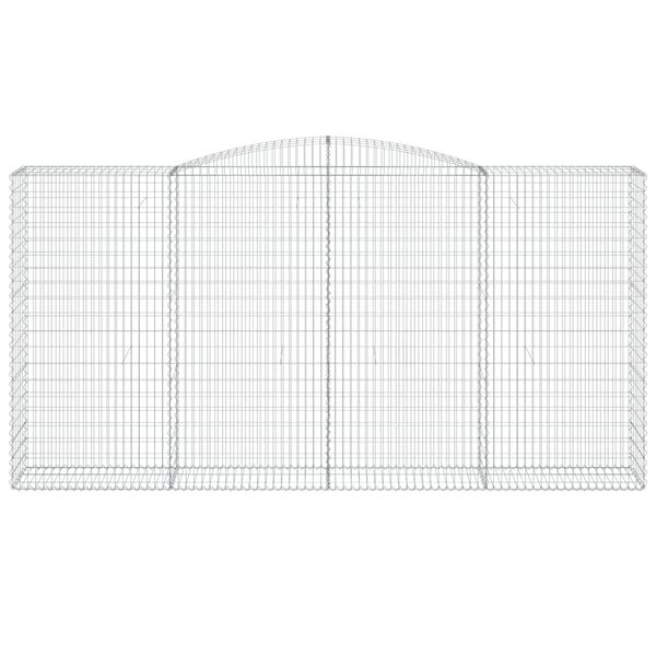 vidaXL Cestos gabião arqueados 4pcs 400x50x200/220cm ferro galvanizado