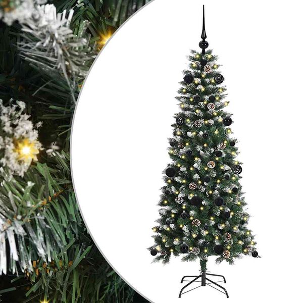vidaXL &Aacute;rvore de Natal Artificial Verde 150 cm PVC, Pl&aacute;stico e A&ccedil;o