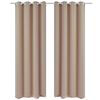 vidaXL Cortinas blackout 2 pcs com ilh&oacute;s de metal 135x175 cm creme