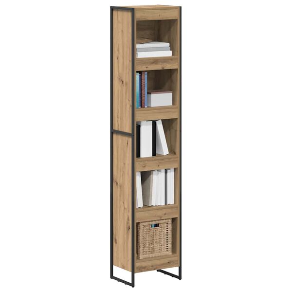 vidaXL Gabinete de Livros Carvalho Artesanal 80 x 30 x 155 cm
