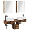 vidaXL Conjunto de Arm&aacute;rios para Banheiro 5 pcs Madeira antiga