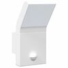 vidaXL Candeeiros parede LED exterior c/ sensor 2 pcs alum&iacute;nio branco
