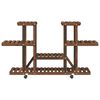 vidaXL Suporte de plantas com rodas 110x25x78 cm abeto maciço