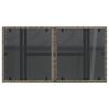 vidaXL Mesa de jardim com tampo de vidro 100x55x73 cm vime PE cinza