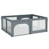 vidaXL Parque para beb&eacute;s com 2 portas tecido Oxford cinzento-claro