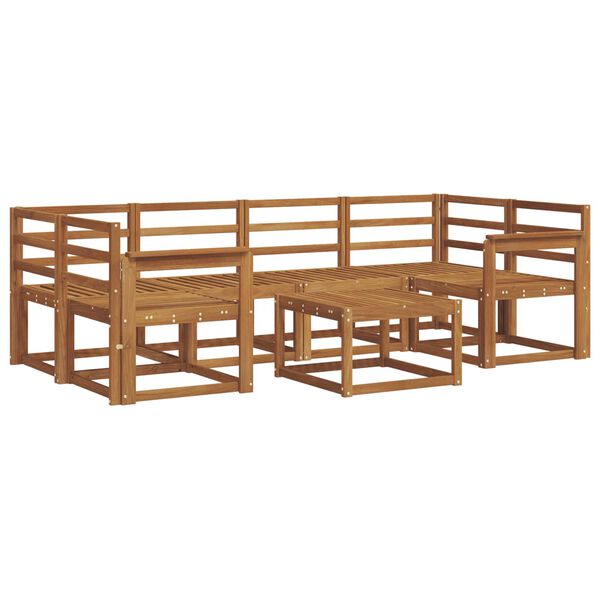 vidaXL Conjunto de Sof&aacute;s para Exterior 7 pcs Natural