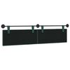 vidaXL Cabeceira Suspensa Riscas Verde Escuro 210 x 55 x 5 cm tecido