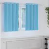 vidaXL Cortinas Blackout com Argolas 2 pcs Azul Claro 140 x 140 cm