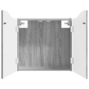 vidaXL Arm&aacute;rio para Dartboard Sonoma cinzento 56 x 12 x 63 cm