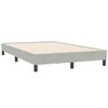 vidaXL Cama boxspring c/ colch&atilde;o 120x210 cm veludo cinzento-claro
