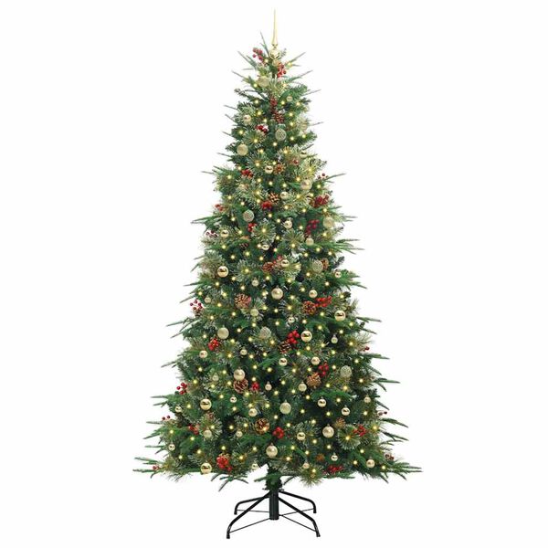 vidaXL &Aacute;rvore de Natal Articulada Artificial Verde 240 cm PE e PVC