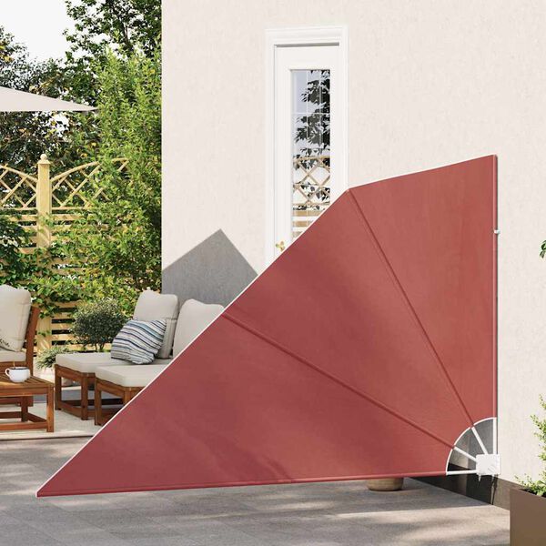 vidaXL Toldo lateral dobr&aacute;vel para varanda 160x240 cm terracota