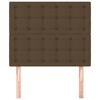 vidaXL Cabeceira 90x5x118/128 cm Tecido Castanho Escuro