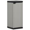 vidaXL Arm&aacute;rio arruma&ccedil;&atilde;o jardim c/ 1 prateleira 35x40x85cm cinza/preto