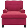 vidaXL Chaise Lounge Vinho Vermelho 91 x 157 x 91 cm Veludo