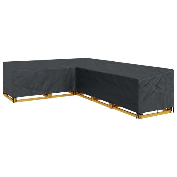 vidaXL Capa para M&oacute;veis Preto 355 x 275 x 80 cm Tecido Oxford 420D