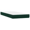 vidaXL Cama box spring c/ colch&atilde;o e LED 100x220 cm veludo verde-escuro